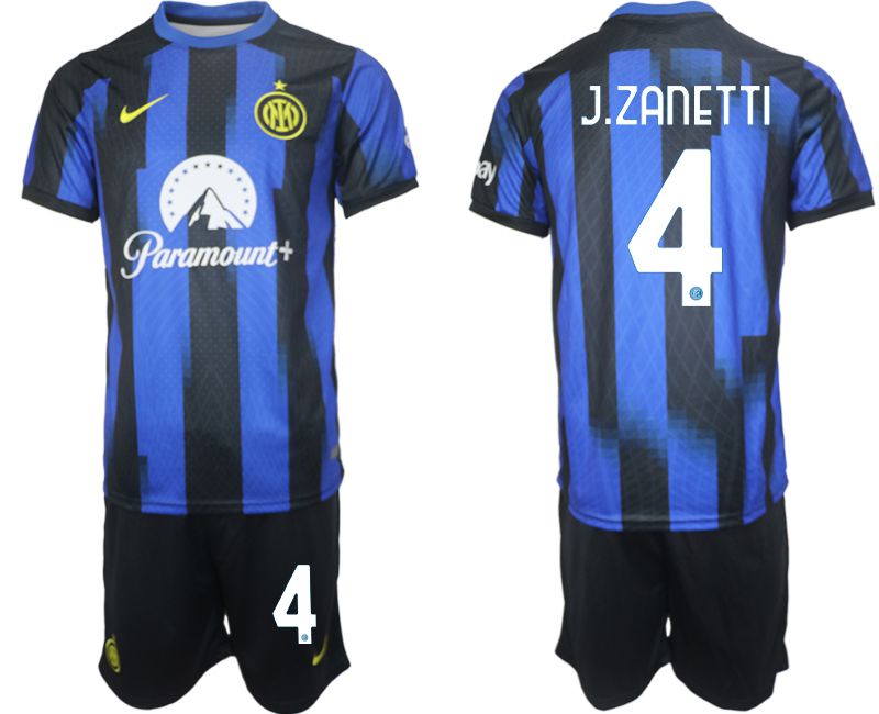 Men 2023-2024 Club Inter Milan home blue 4 Soccer Jersey